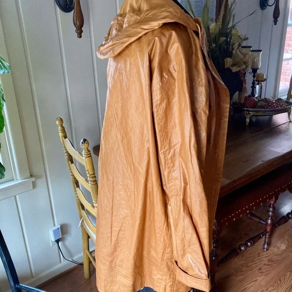 Garnet Hill Waxed Linen Raincoat 6 - Picture 4 of 8